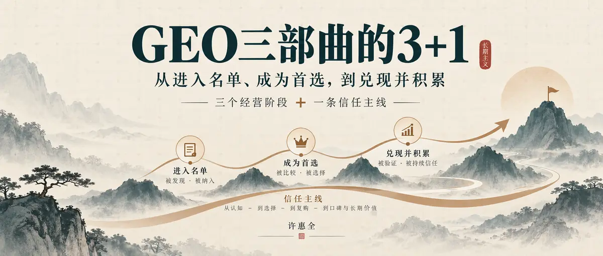 GEO三部曲的3+1:三个经营阶段与一条信任主线